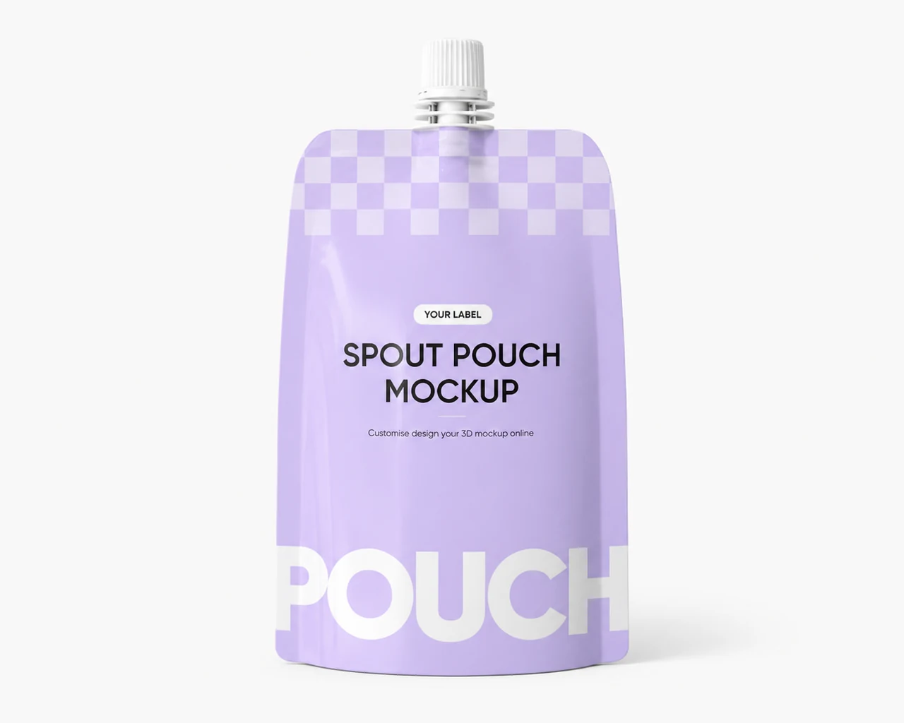 Merkez spoutlu sade dikey temsili doypack ambalajı